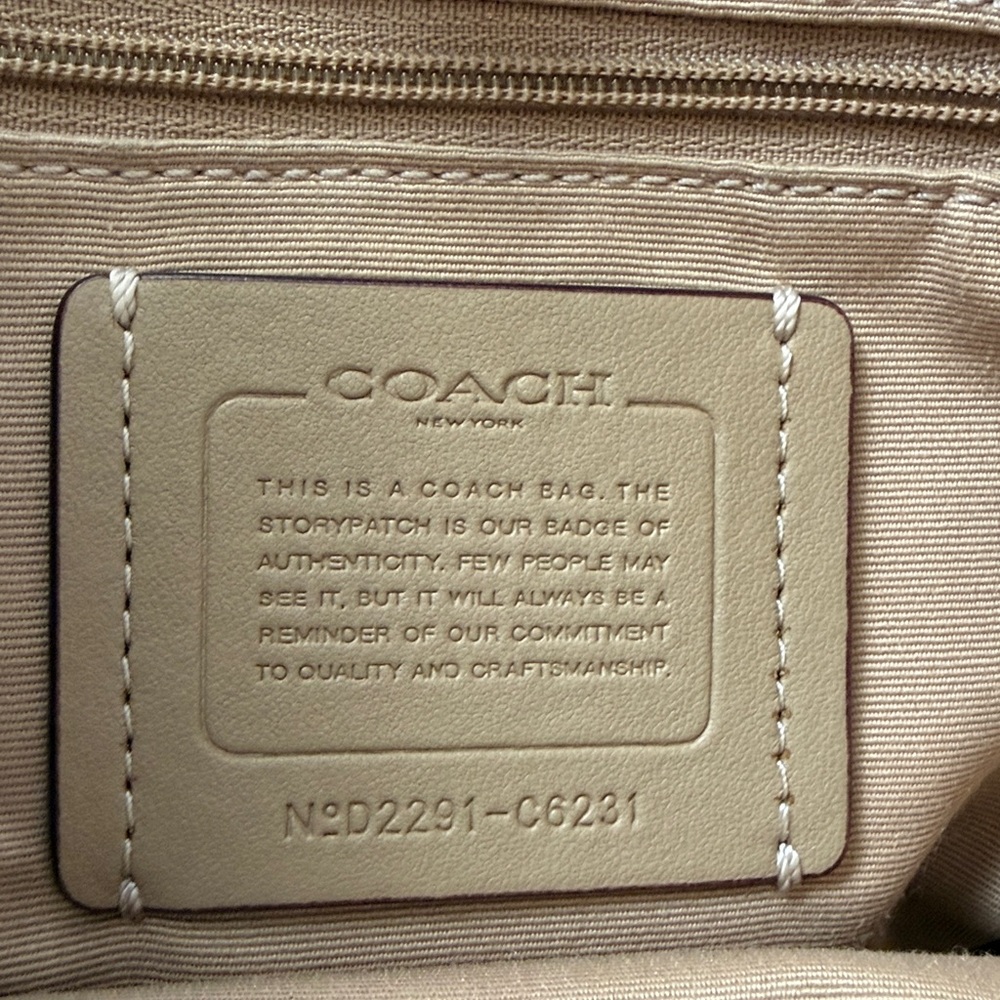 Coach Lavender Pebbled Leather Shoulder Bag Hobo Zip Pocket Everyday Purse - Picture 7 of 11